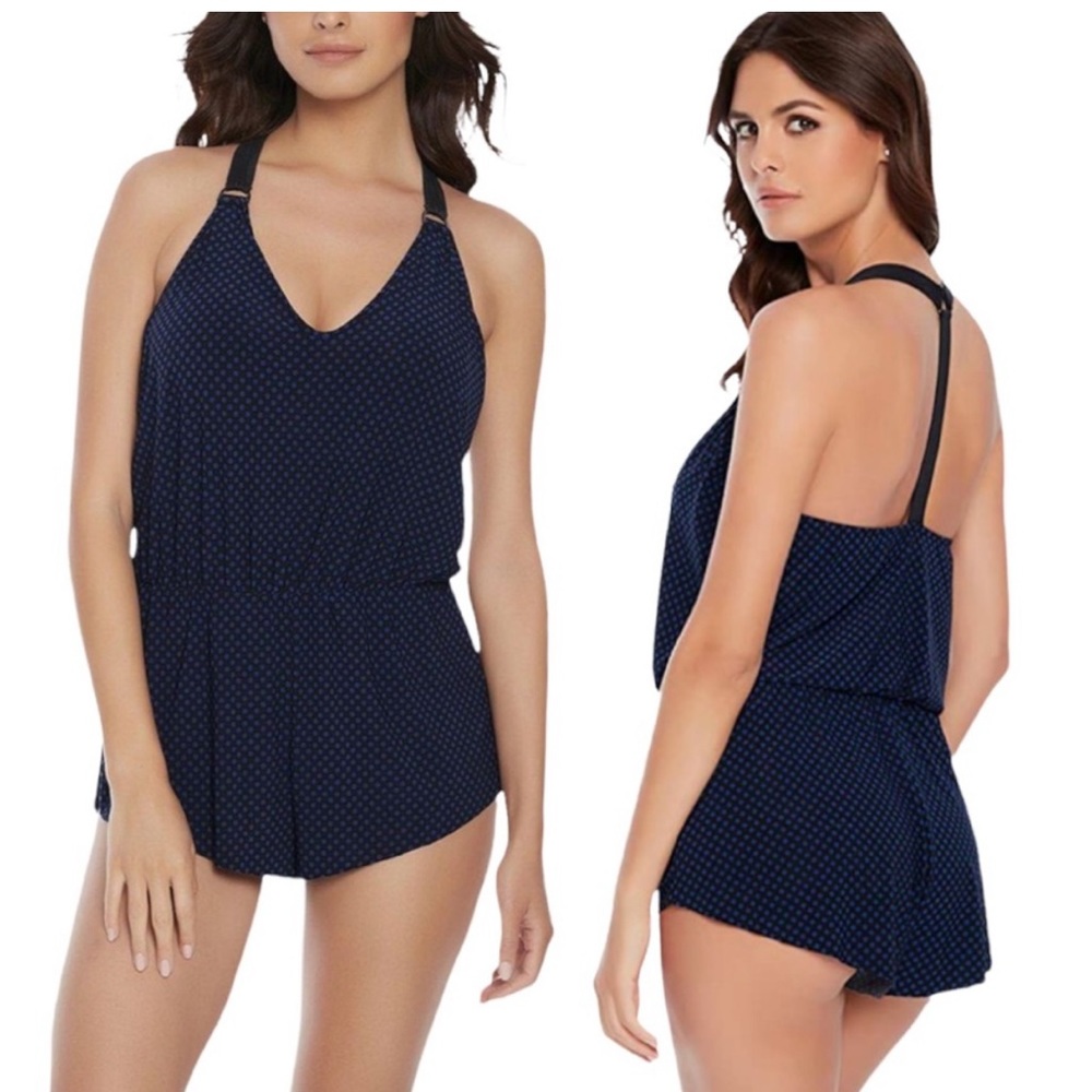 Magicsuit Gabby Polka Dot One-Piece Romper Swimsuit